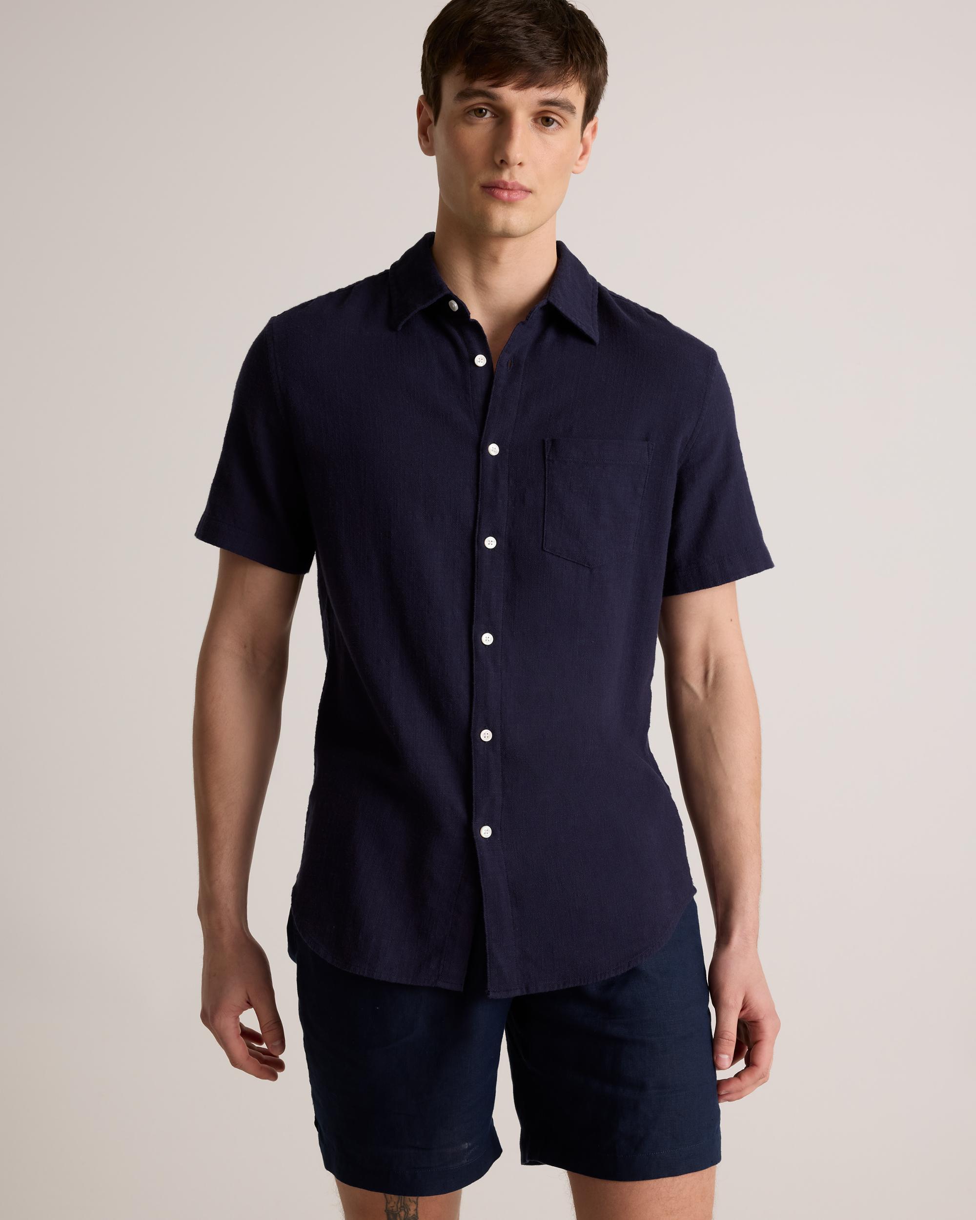 Quince | Men's Stretch Selvage Short Sleeve Shirt Size XL, Organic Cotton Product Image