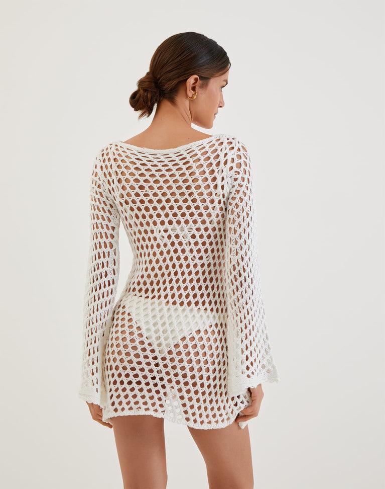 Belle Short Cover Up - Off White Product Image
