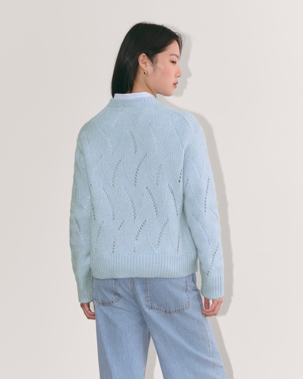 Womens Pointelle Sweater in Cloud by Everlane Product Image