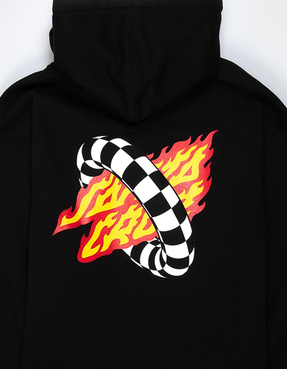 SANTA CRUZ Goal Flame Mens Zip-Up Hoodie - BLACK Product Image