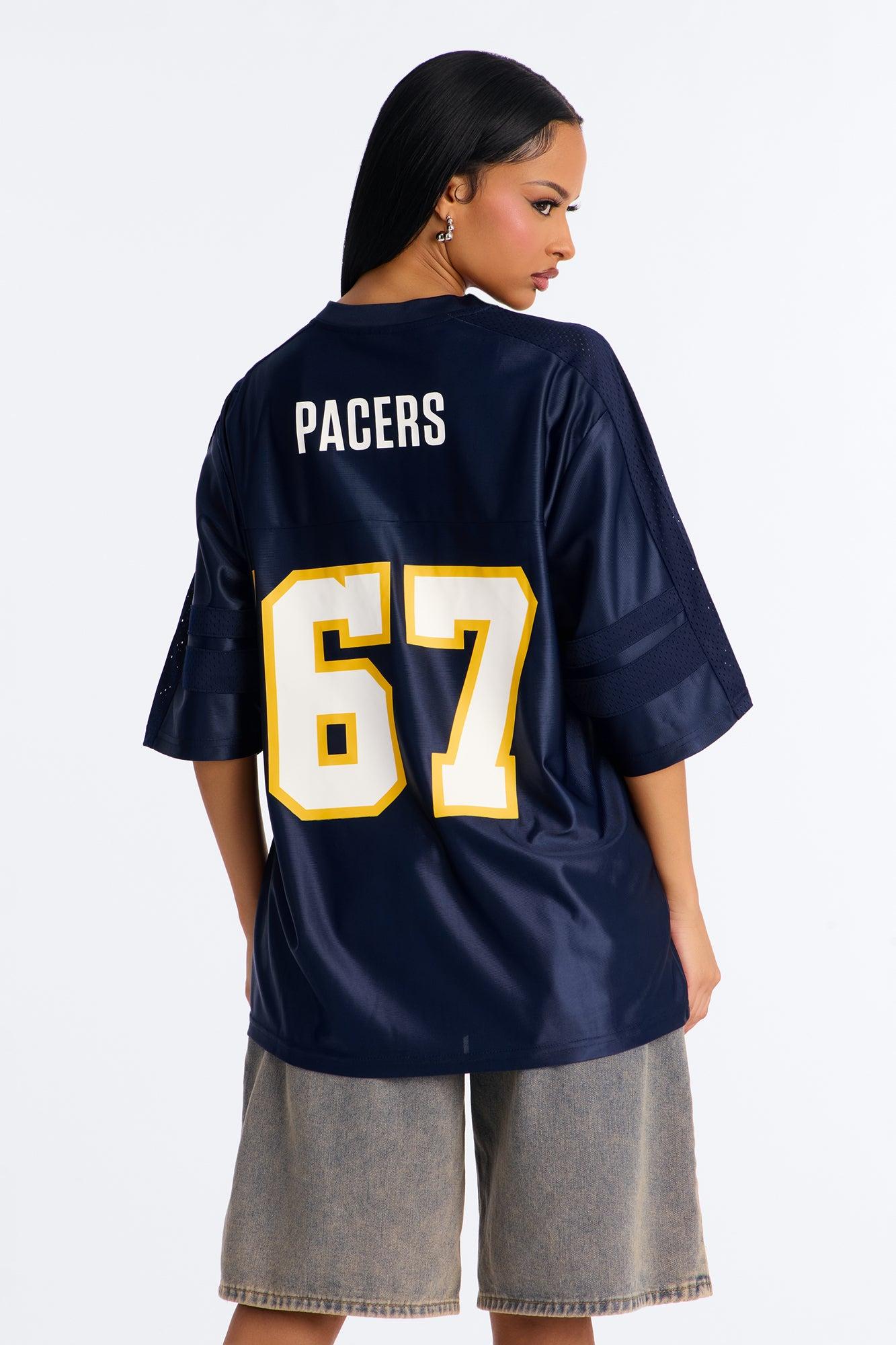 NBA Pacers Oversized Mesh Tee - Navy Female Product Image