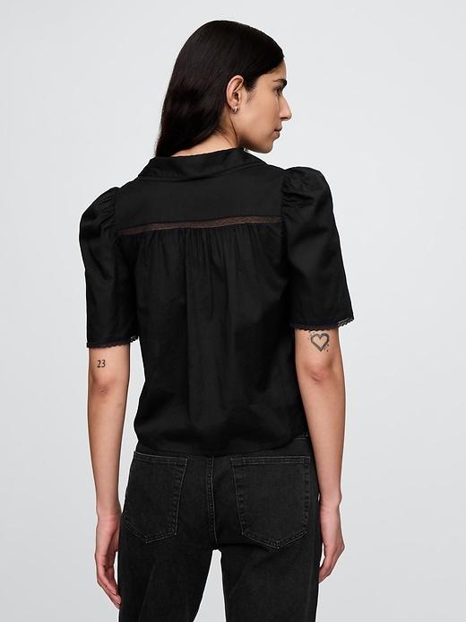 Lace Peter Pan Collar Top Product Image