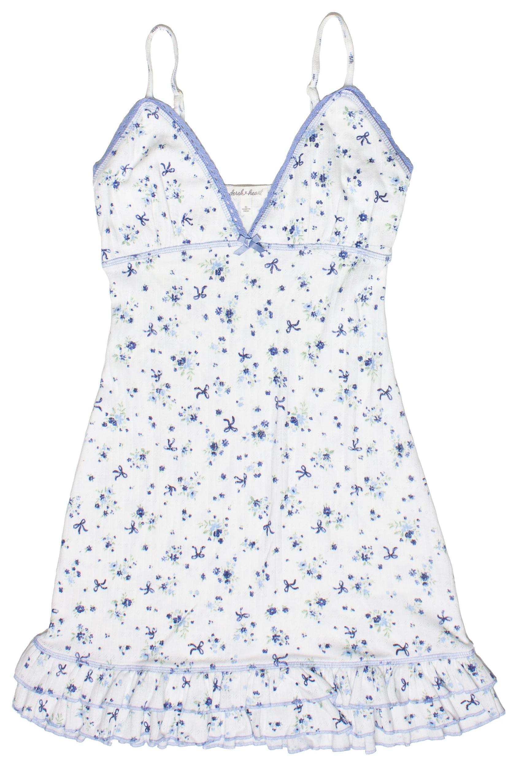 Pointelle Lace Trim Floral Dress Product Image