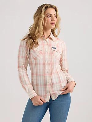 Women's Wrangler Plaid Slim Western Snap Shirt | Women's TOPS | Wrangler® Product Image
