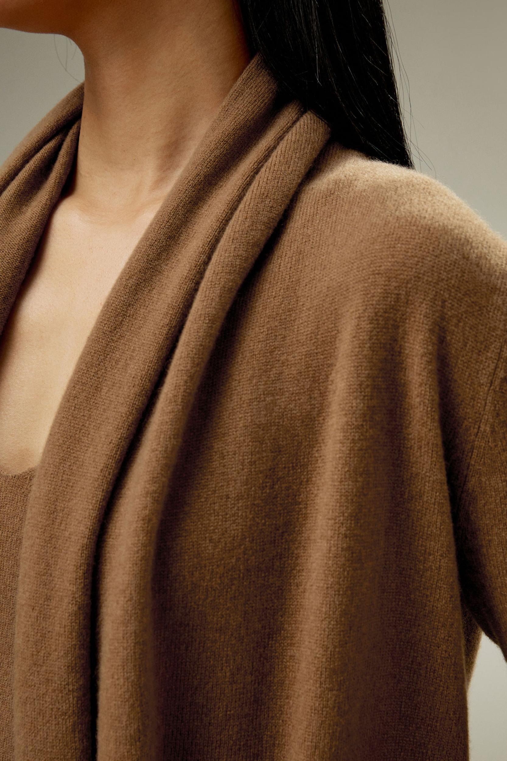 LILYSILK Cashmere Cardigan Women - Toffee Pure Cashmere - Soft Relaxed Fit Cardigan XL Product Image