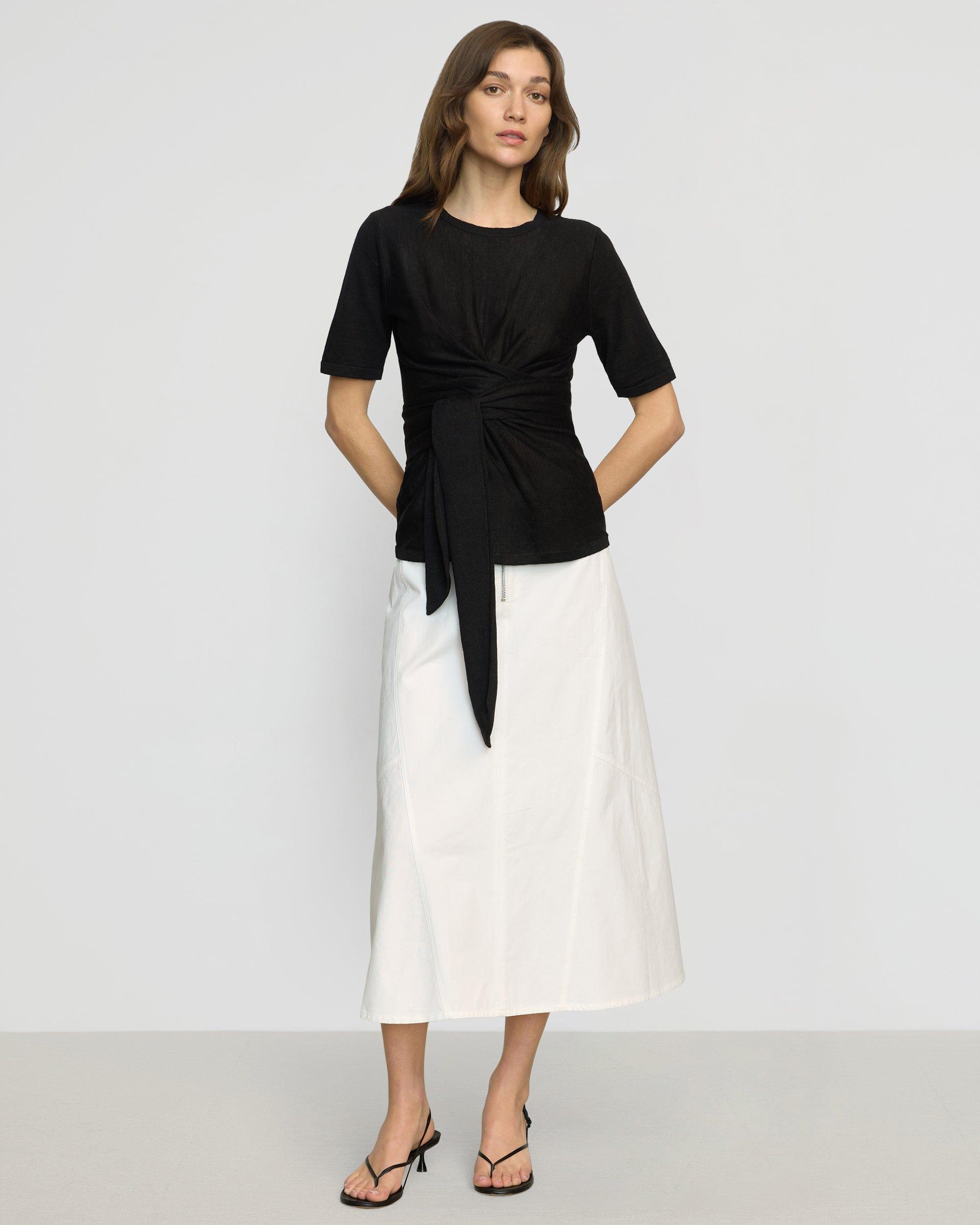 Nava Cotton Twill Flared Skirt Product Image