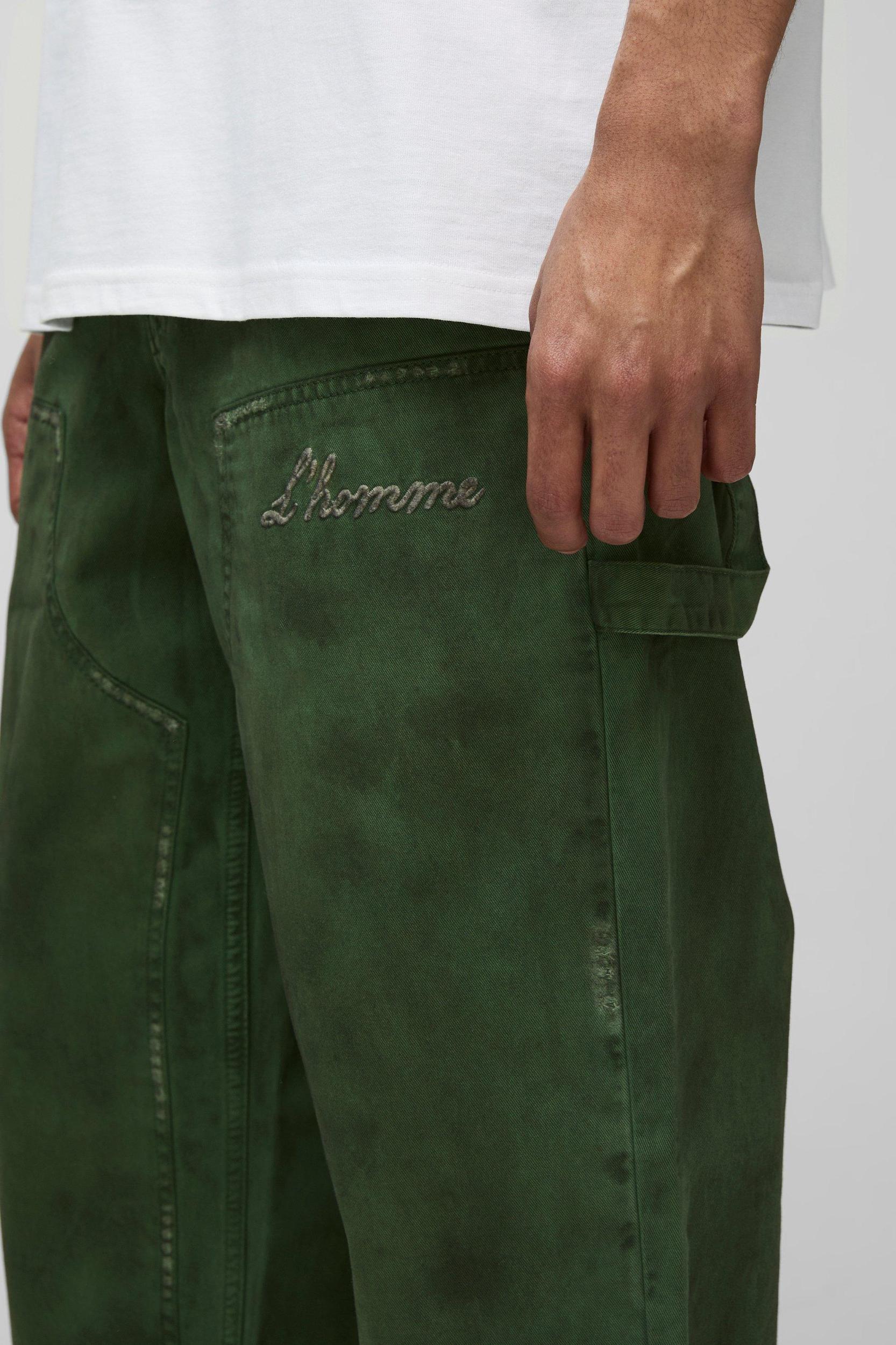 Relaxed Fit Vintage Overdye Carpenter Trousers | boohooMAN USA Product Image