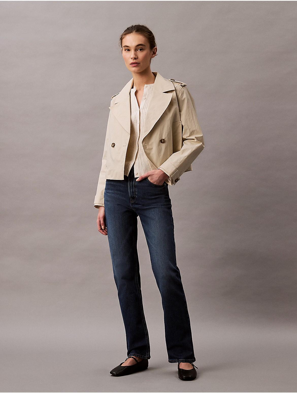 Calvin Klein Womens High Rise Straight Jeans - Black Product Image