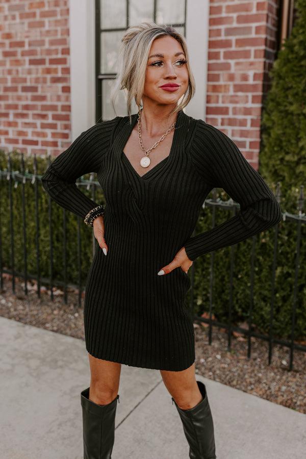 The One And Only Sweater Dress In Black Product Image
