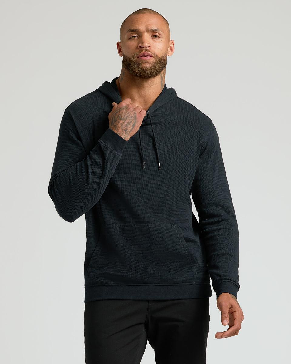 Black Waffle Hoodie Product Image