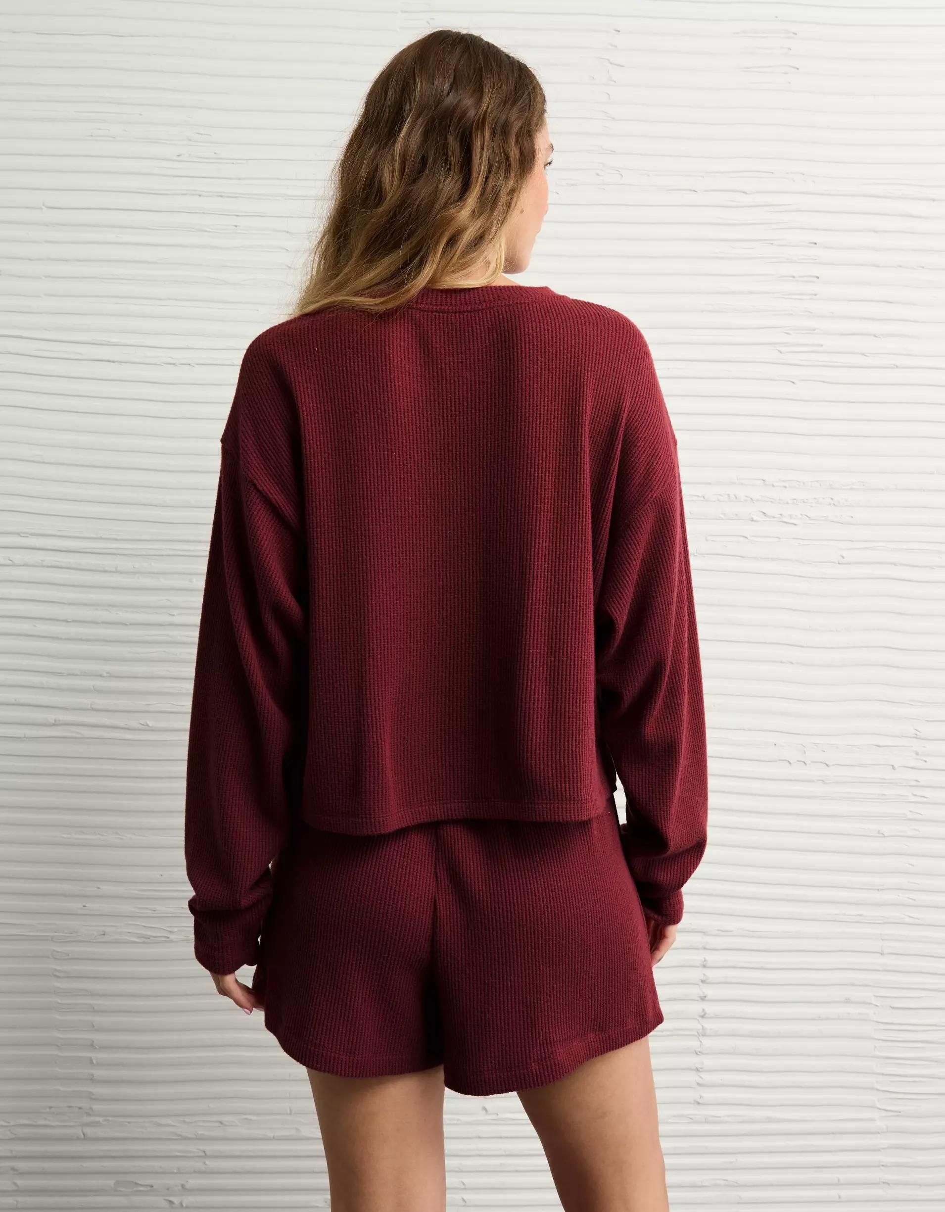 AE Luxe Plush Waffle Tee + Short Lounge Set Product Image