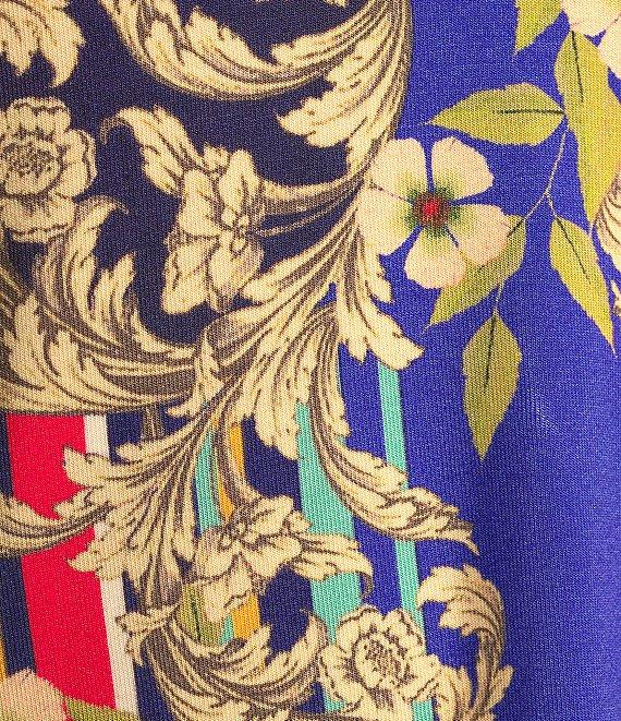 JOHNNY WAS Favorite Wild Flower Stripe Print Bamboo Knit Long Sleeve Tee Product Image