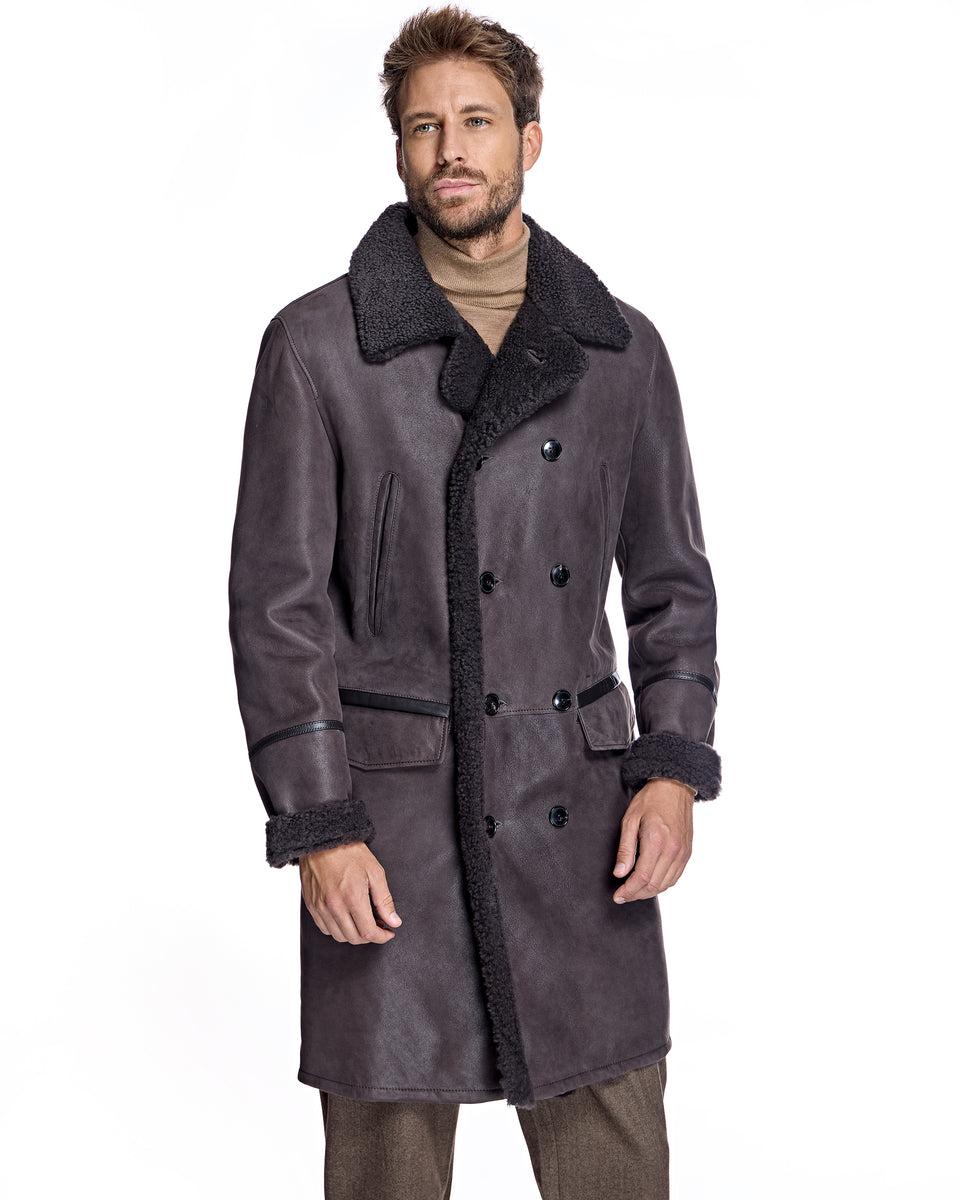 Men's Shearling Peacoat Product Image