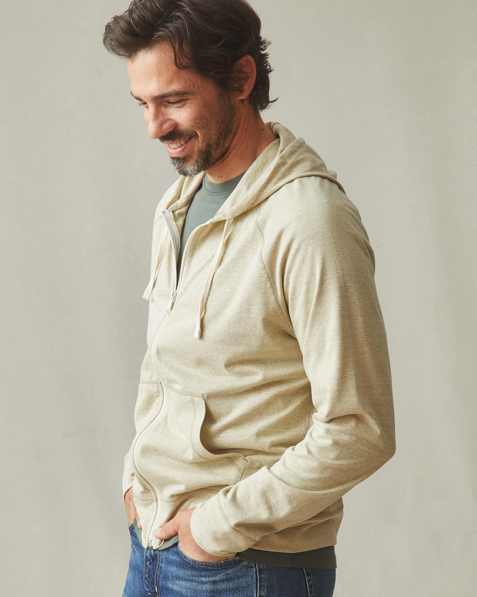 Men's Lightweight Full Zip - Buckwheat Heather Product Image