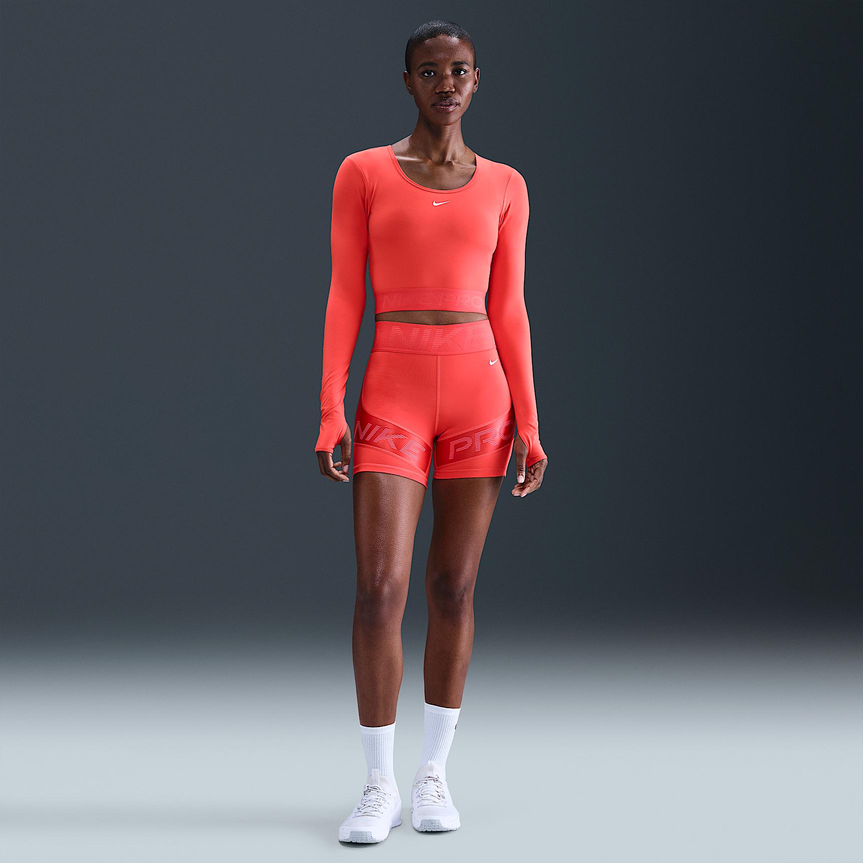 Womens Nike Pro Dri-FIT Cropped Long-Sleeve Top | HV9992-633 Product Image