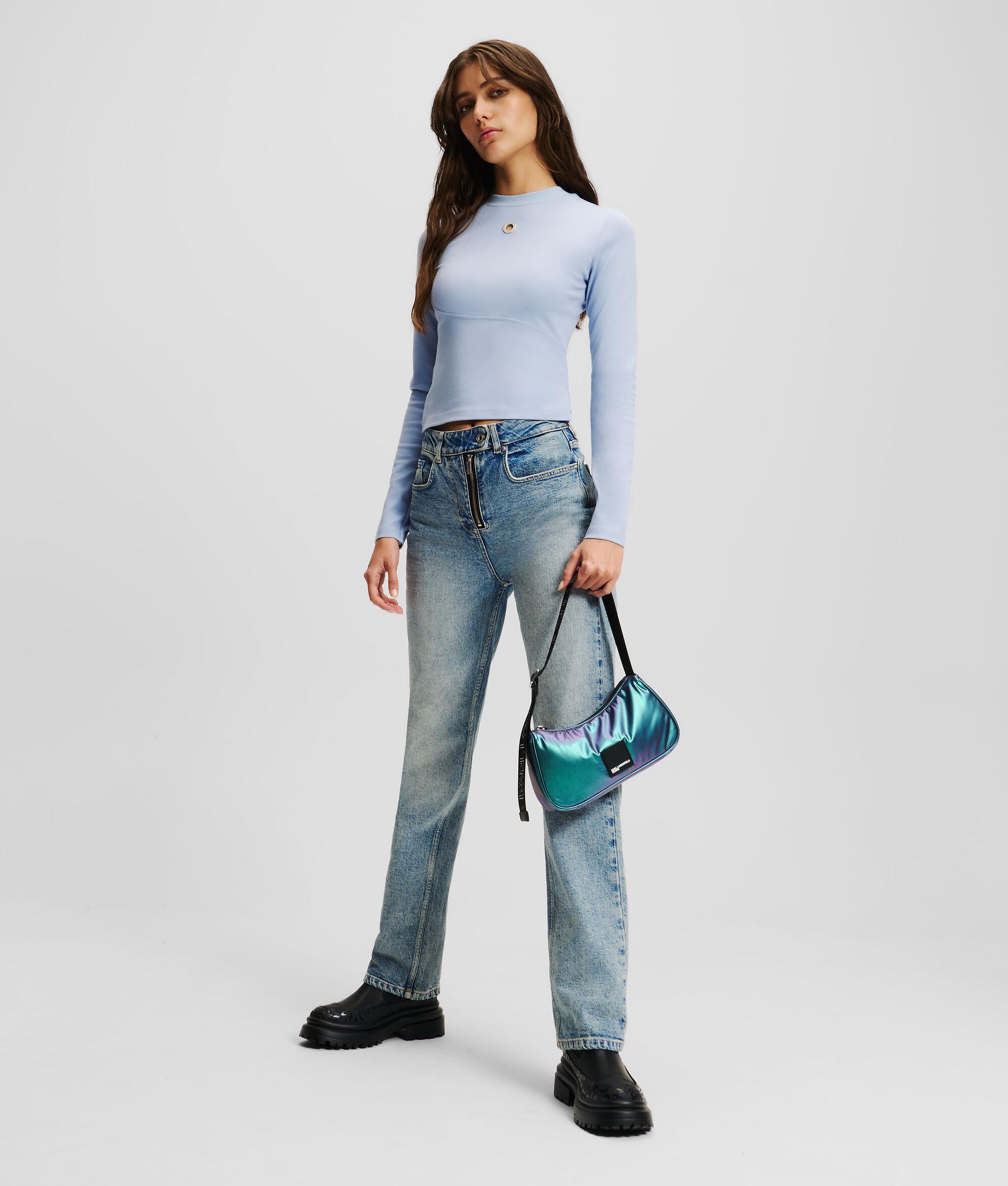 LONG-SLEEVED EYELET TOP Product Image