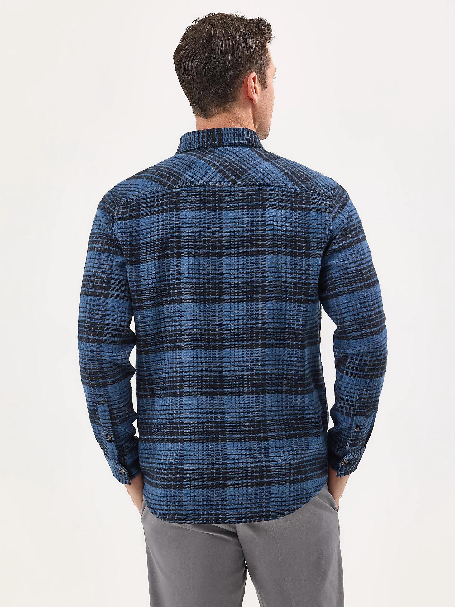 Men's Stretch Flannel Western Plaid Shirt | Men's Tops & Tees | Lee® Product Image