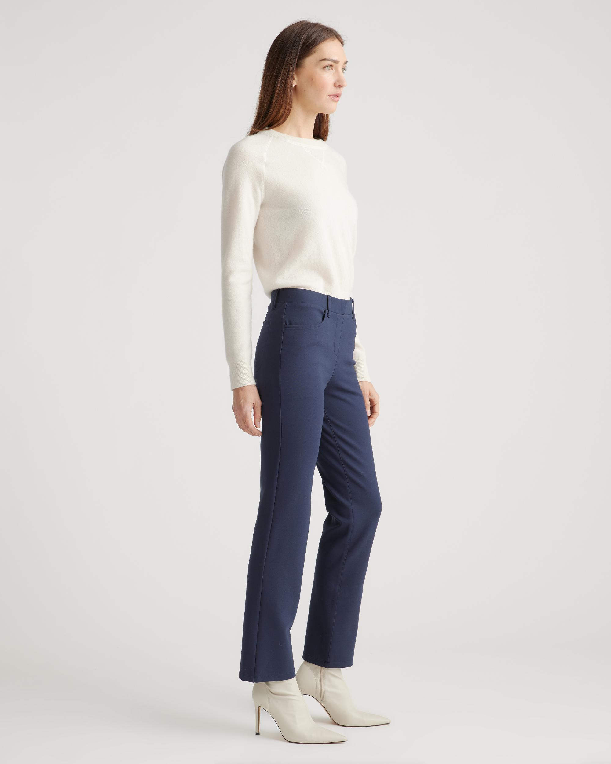 Quince | Women's Ultra-Stretch Ponte Straight Leg 4-Pocket Pants Rayon Product Image