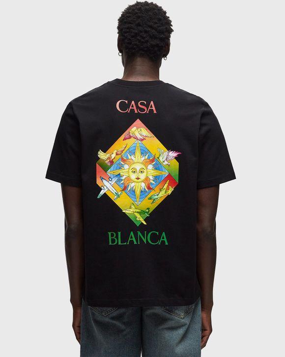 CASABLANCA Les Elements Organic-cotton T-shirt In Black Product Image