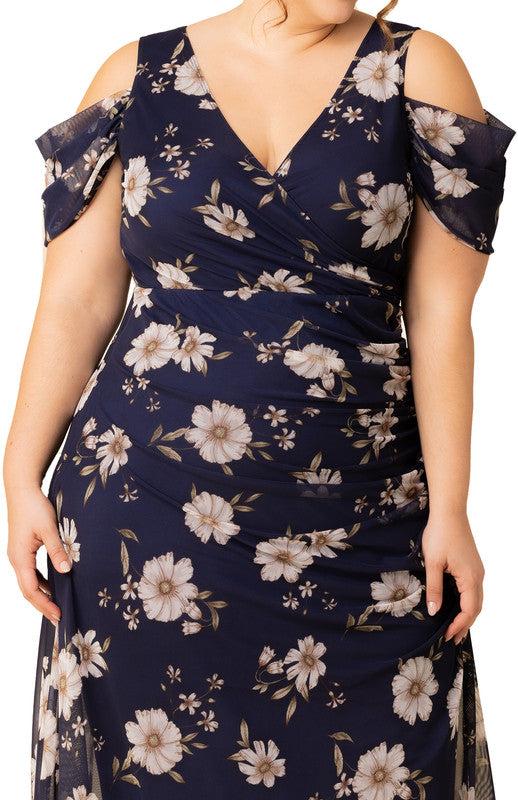 Seraphina Mesh Evening Gown - Plus Product Image