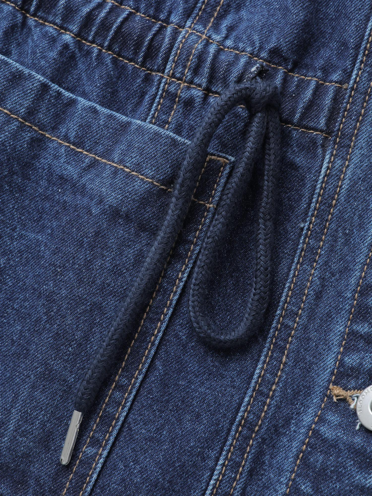 Supersoft Stretchy Waist Button-Down Denim Jacket Female Product Image