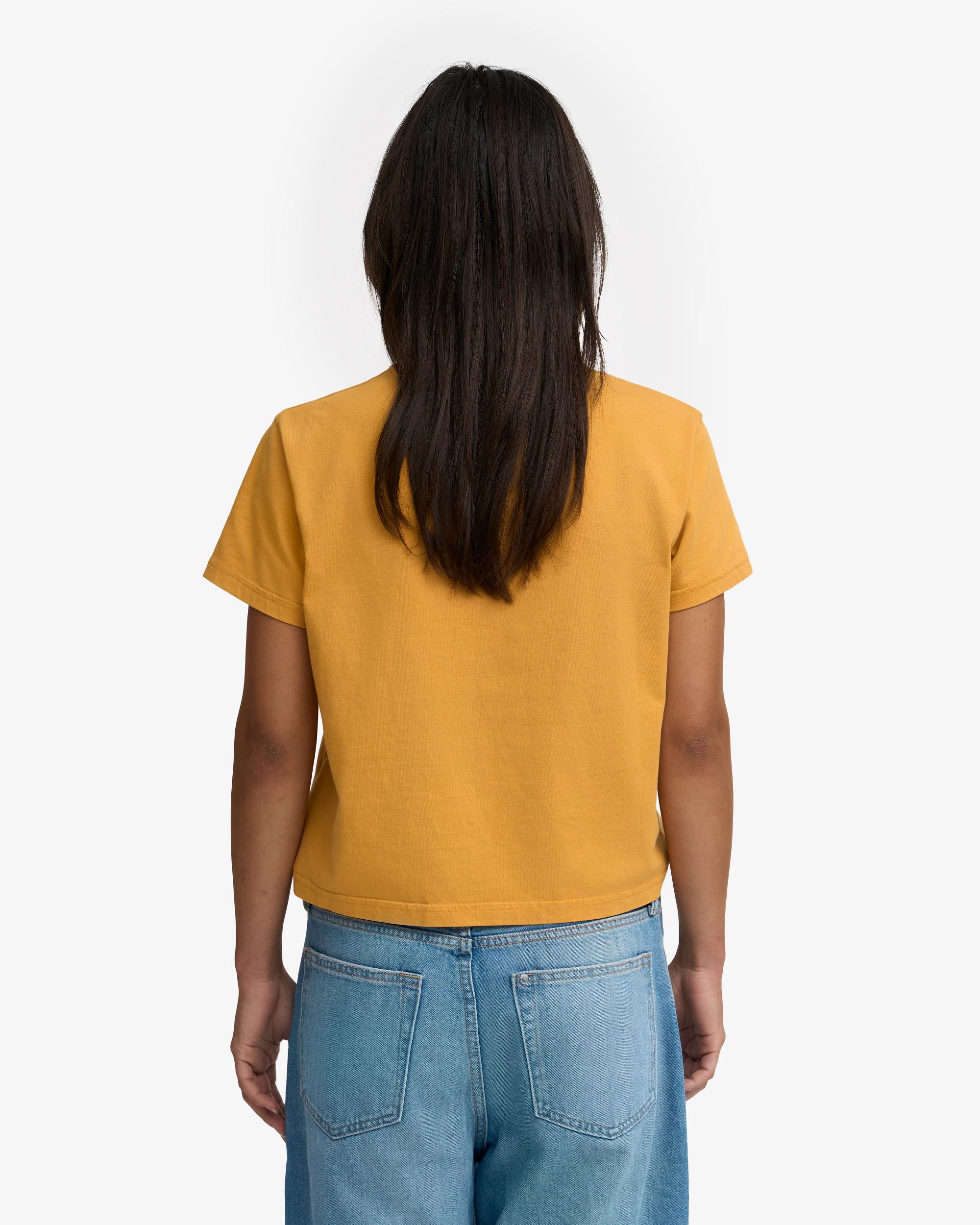 Organic Boxy Crop Tee - Burned Yellow Product Image