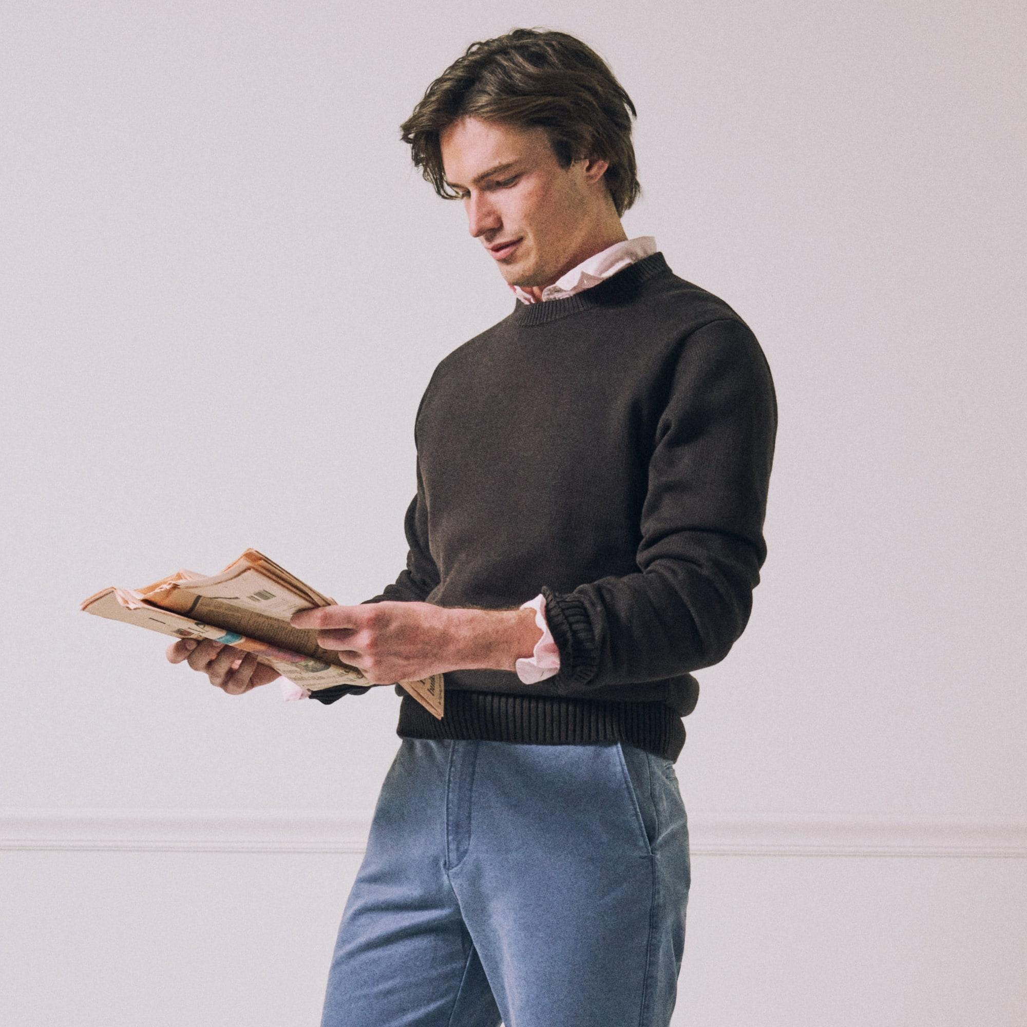 Heritage cotton crewneck sweater Product Image