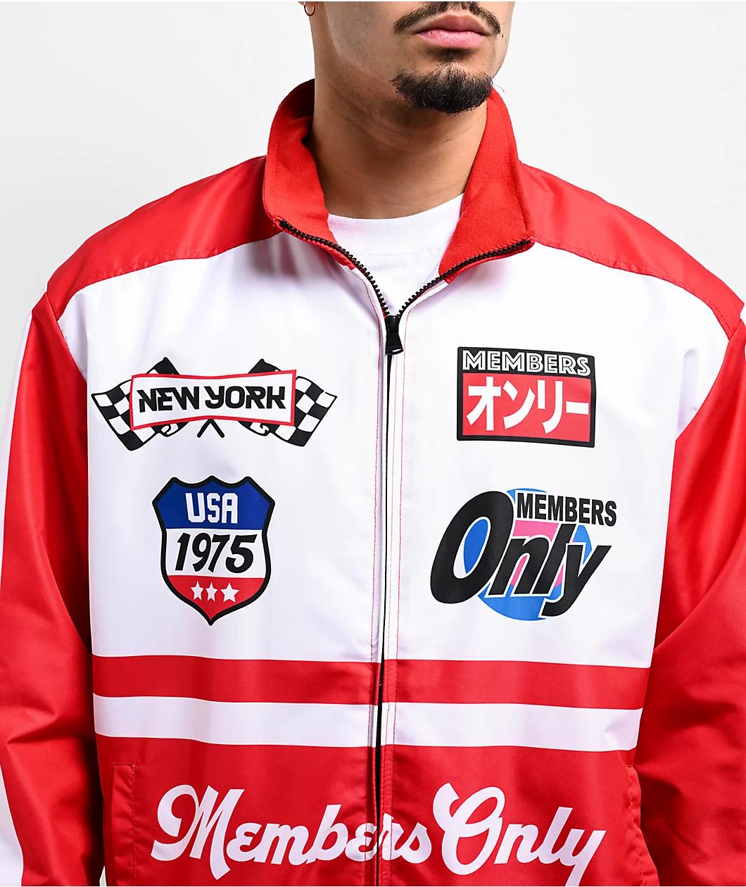 Members Only Racing Team Red Zip Jacket Product Image