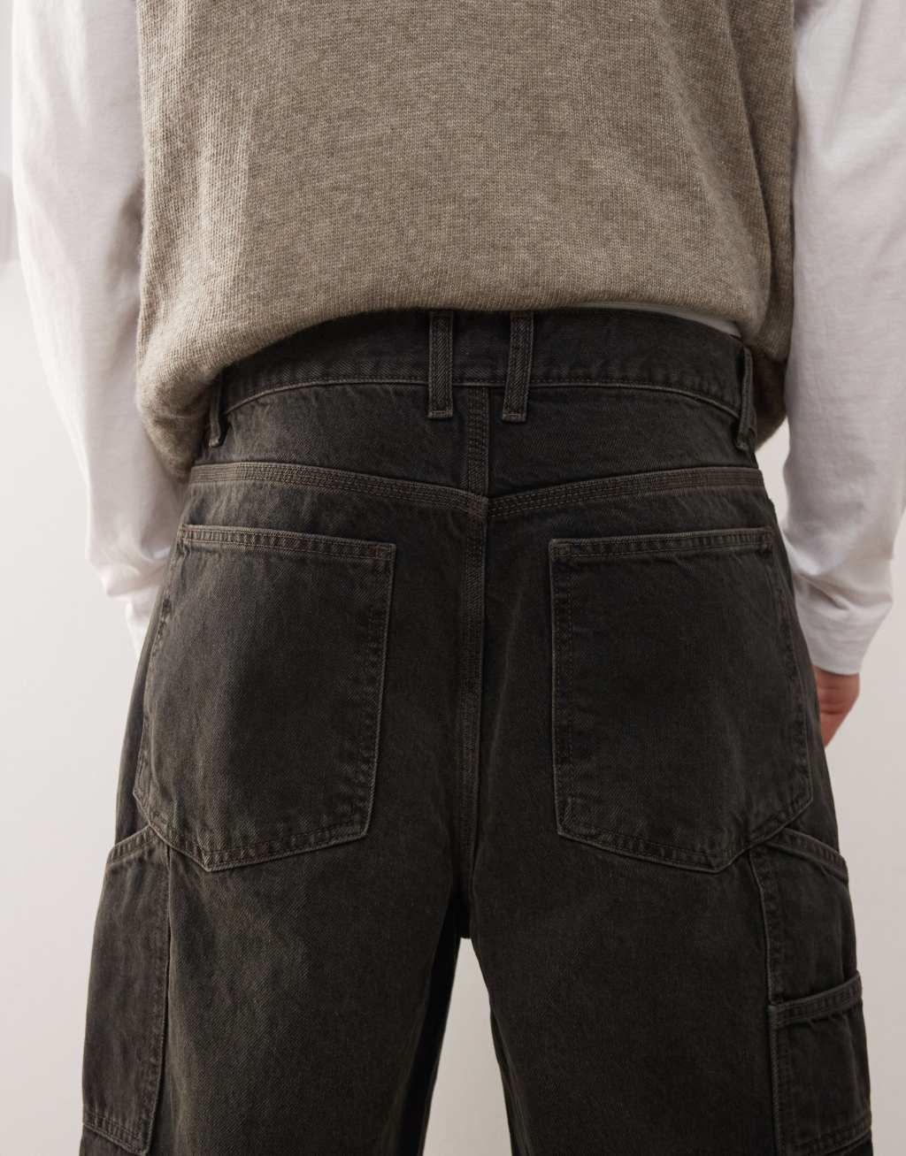 COLLUSION X011 carpenter jeans in washed black Product Image