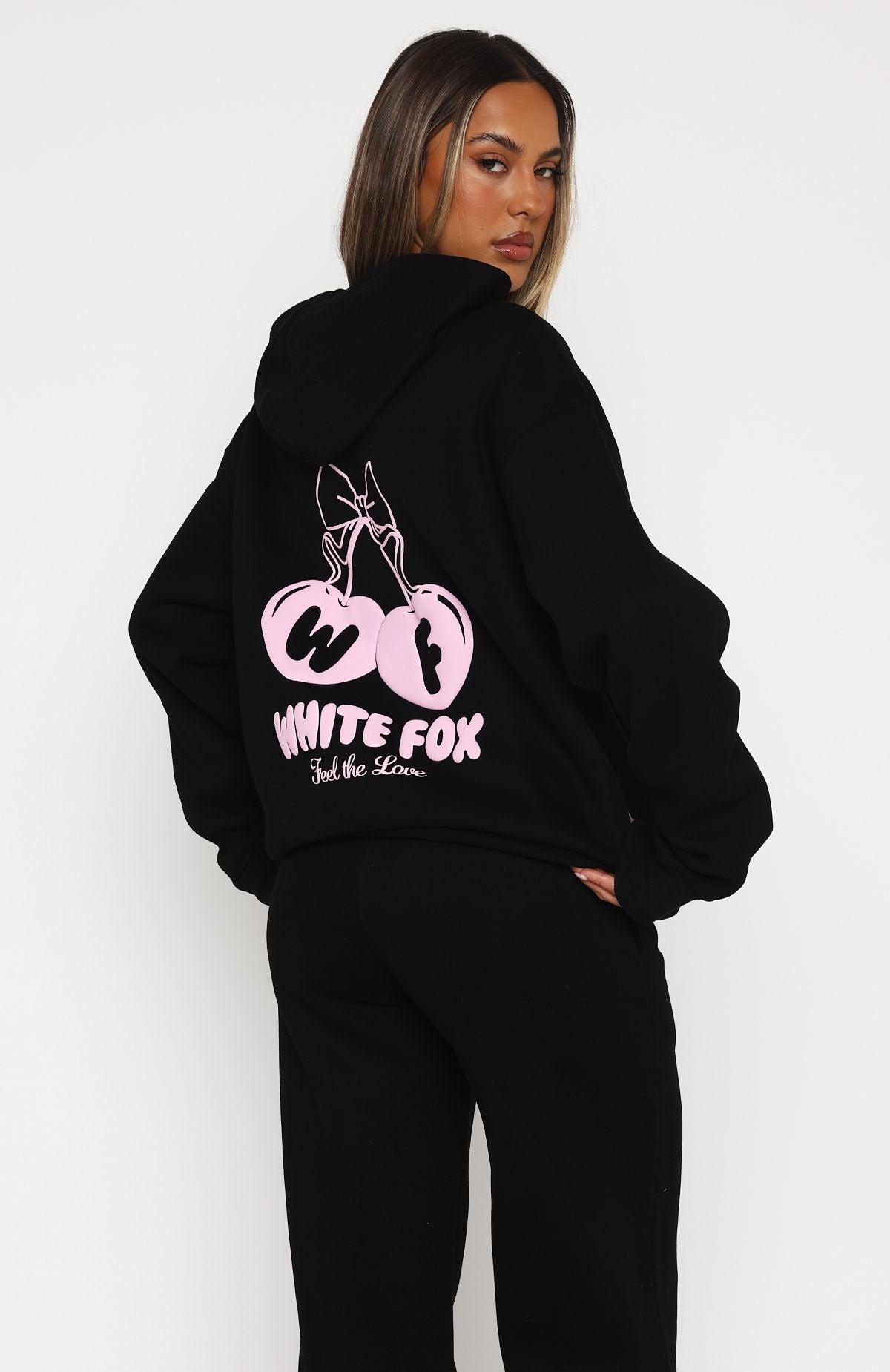 Feel The Love Oversized Hoodie Black Product Image