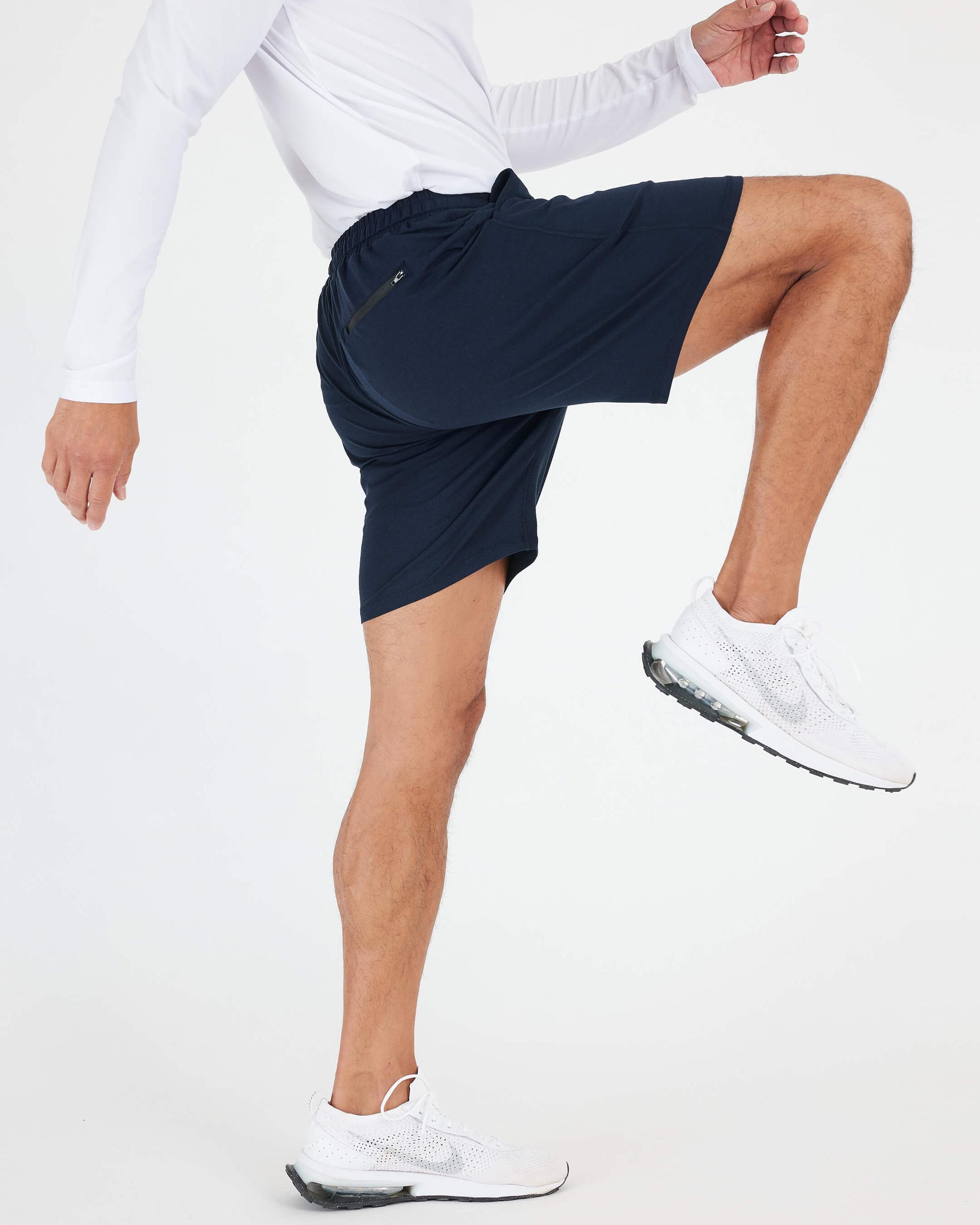 Dark Heather Navy Active Comfort Shorts Product Image