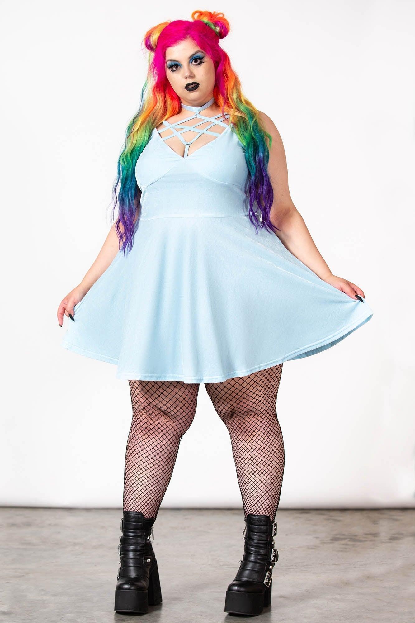 Magica Skater Dress [PASTEL BLUE] - Resurrect Female Product Image