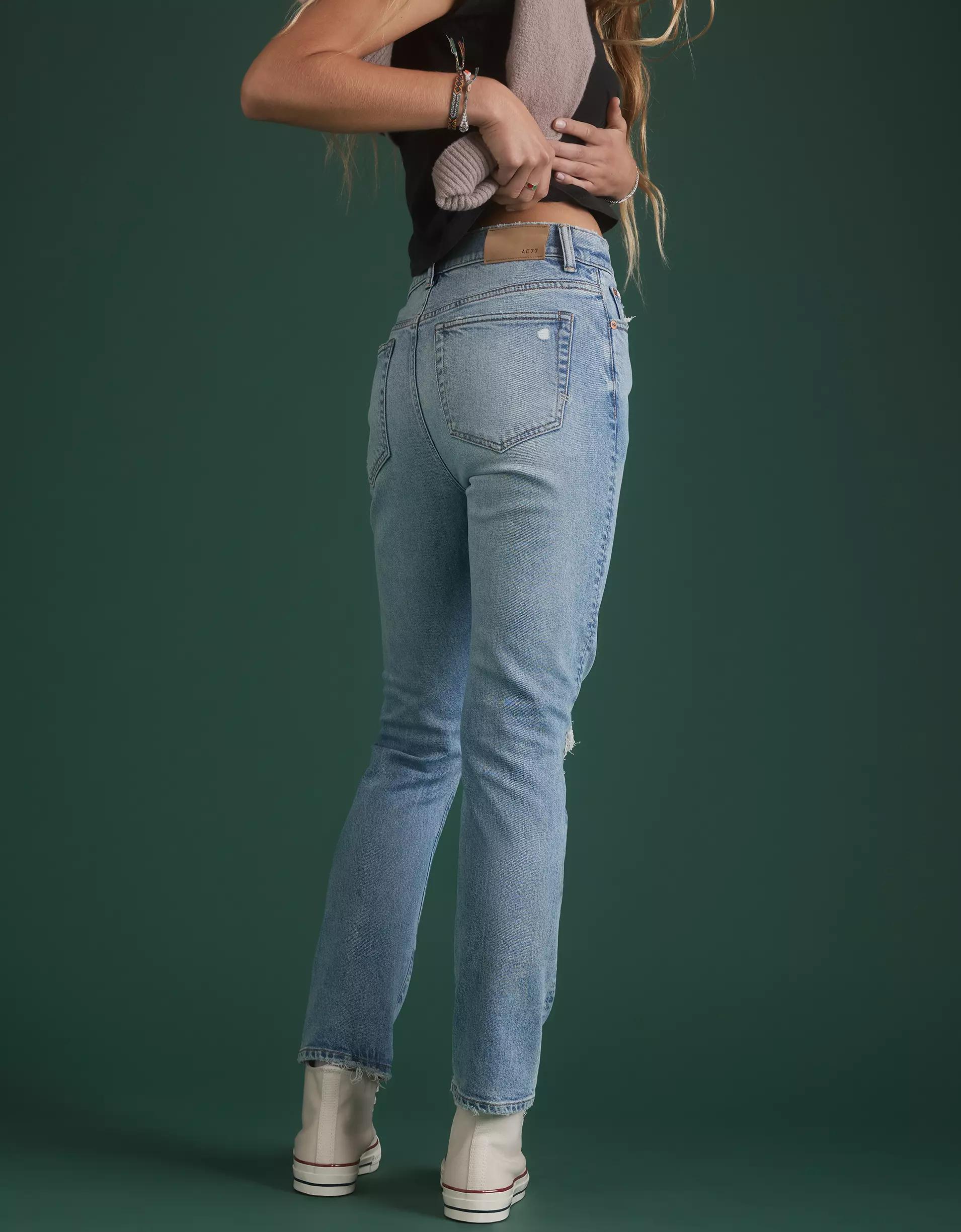 AE77 Premium Straight Crop Jean Product Image