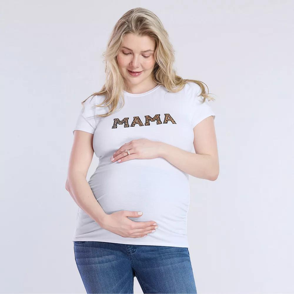 Maternity Motherhood® Mama Graphic Tee, Women's, Size: XS-MAT, Animal Mama Product Image