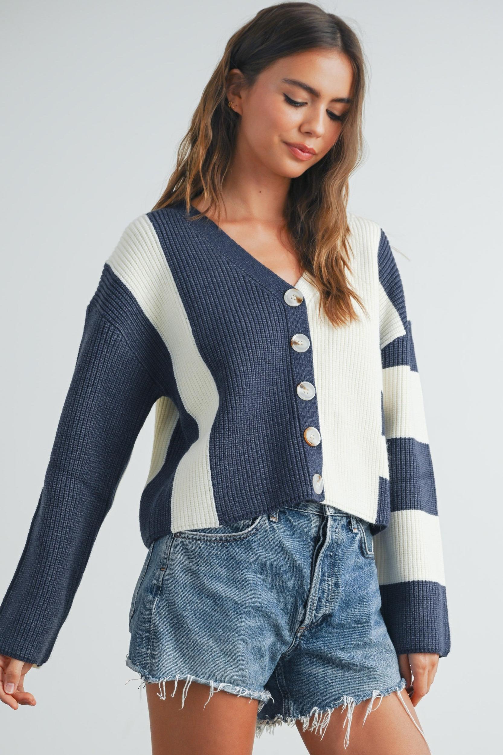 Color Block Cardigan Product Image