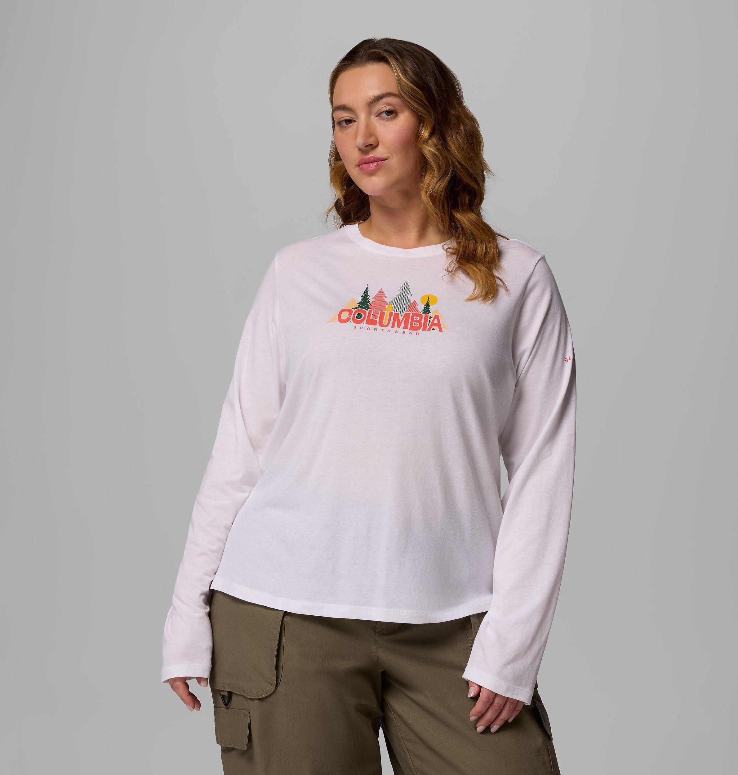 Columbia Womens Ruby Springs Graphic Long Sleeve T-Shirt - Plus Size- Product Image