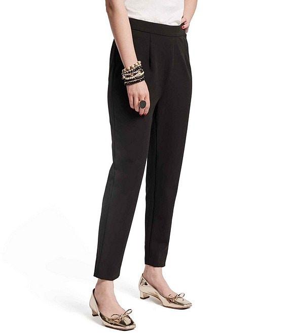 FRANCES VALENTINE Lucy Stretch Woven High Rise Slim Leg Trouser Pant Product Image