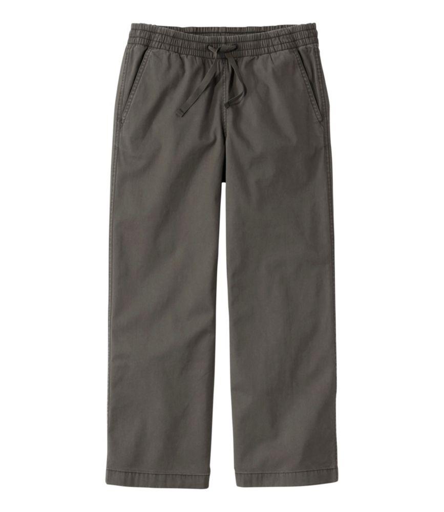 Women's Lakewashed Pull-on Chinos, Mid-Rise Wide-Leg Crop Product Image
