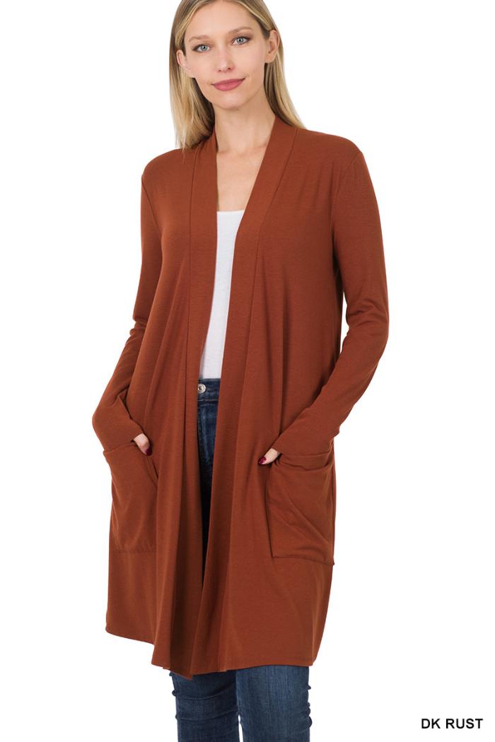 Slouchy pocket open cardigan Product Image