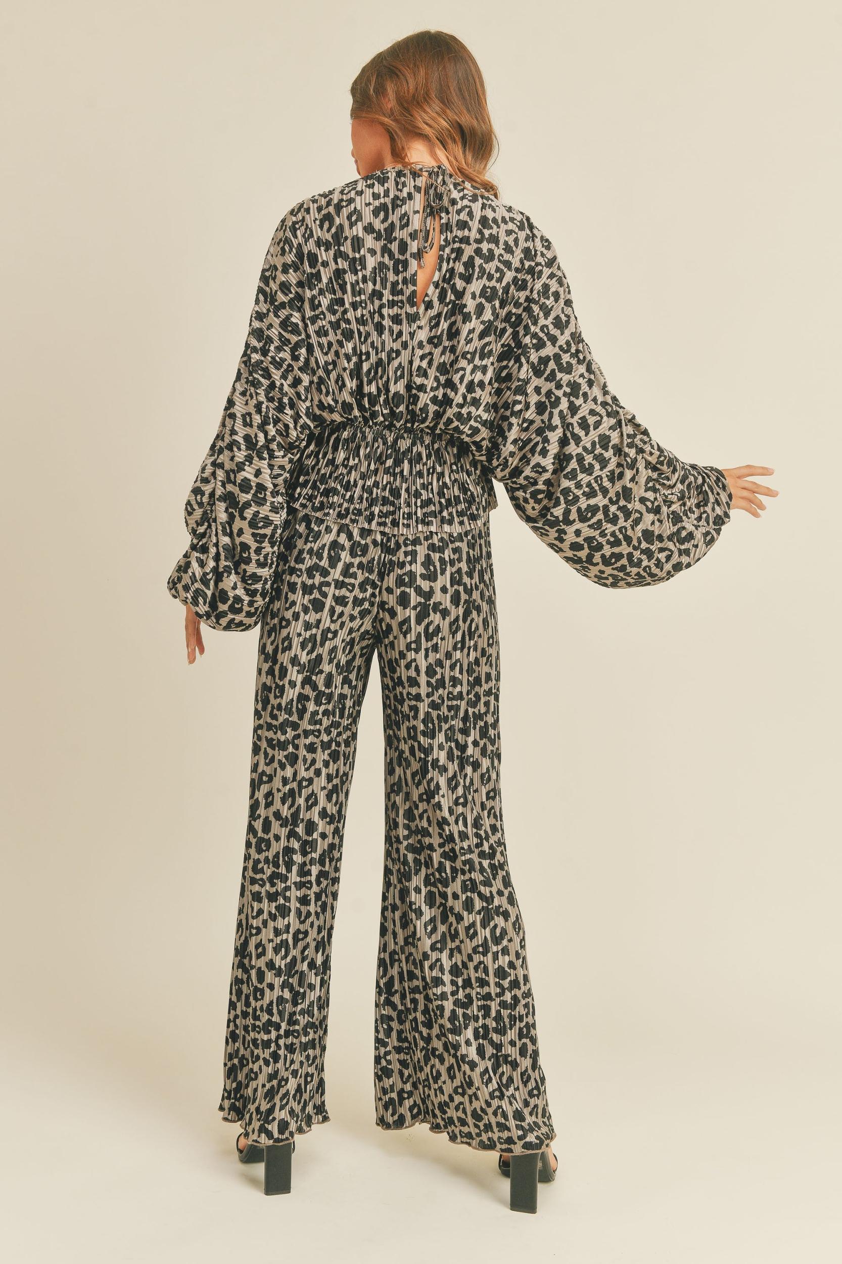Leopard Wide Pants Product Image