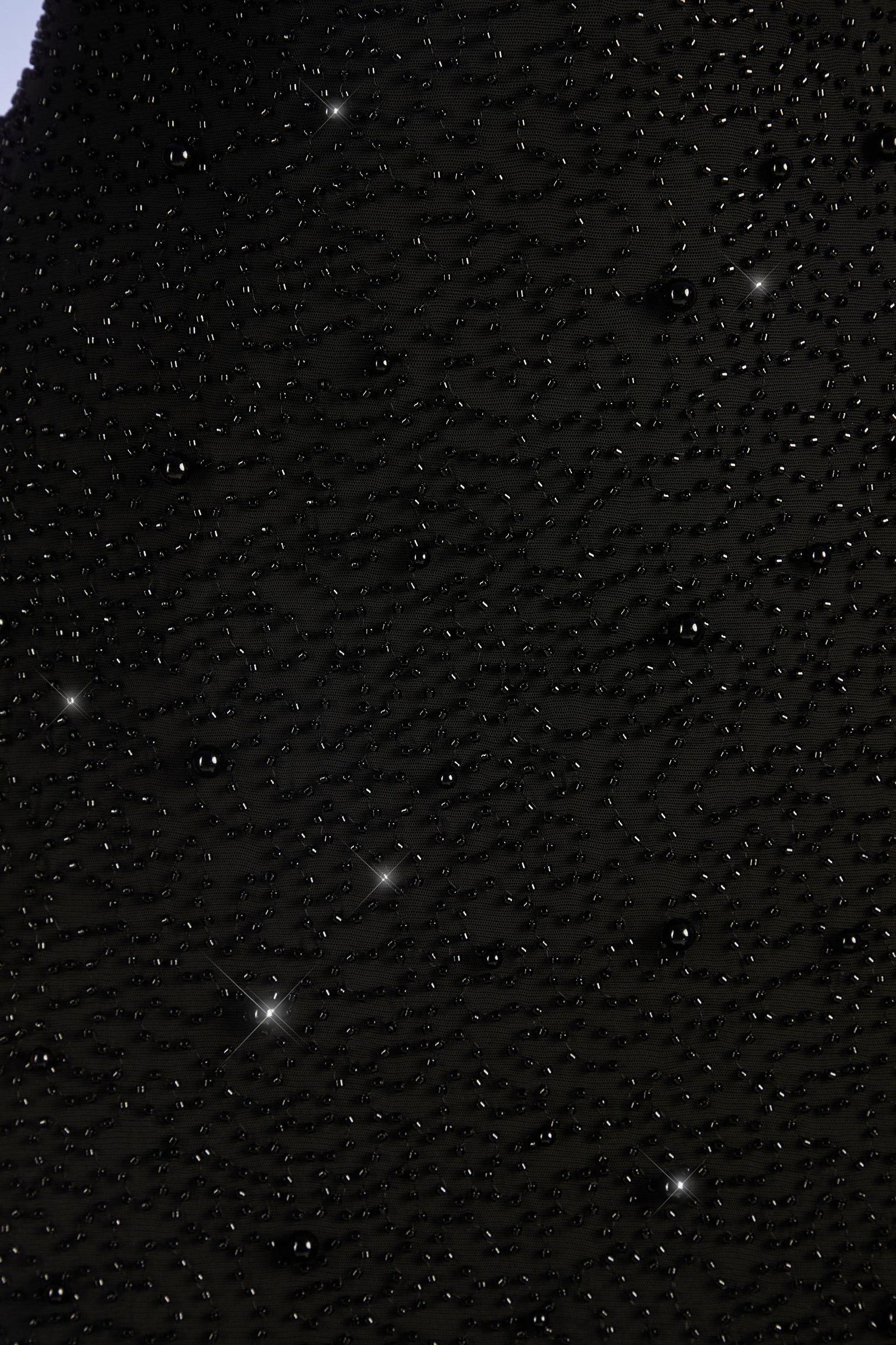 Embellished Bandeau Maxi Dress in Black Product Image