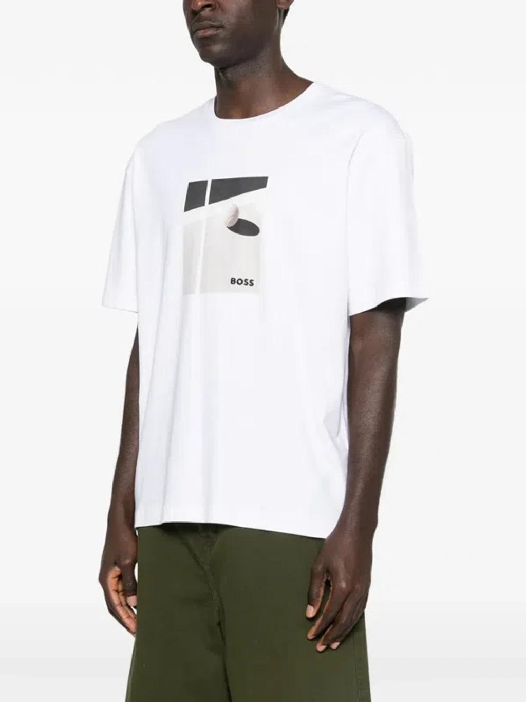 HUGO BOSS Graphic-print T-shirt In White Product Image