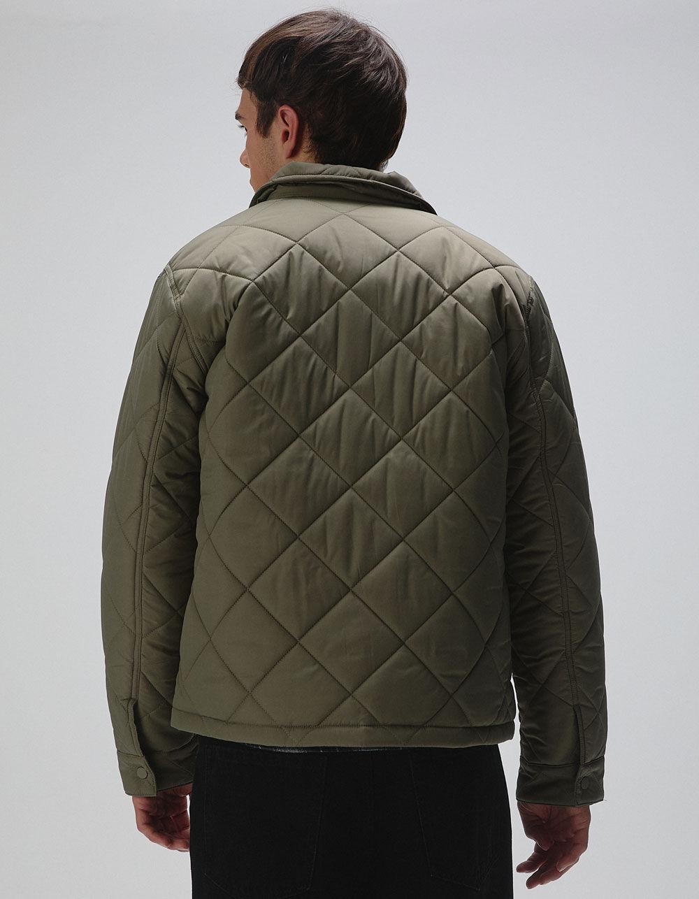 RSQ Mens Quilted Nylon Jacket - OLIVE Product Image