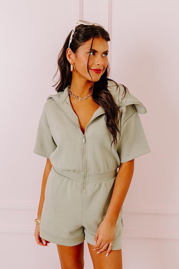 That Brand New Feeling Romper In Sage Product Image