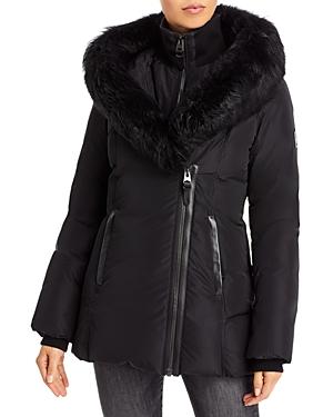 Womens Adali Shearling-Trimmed Down Coat Product Image