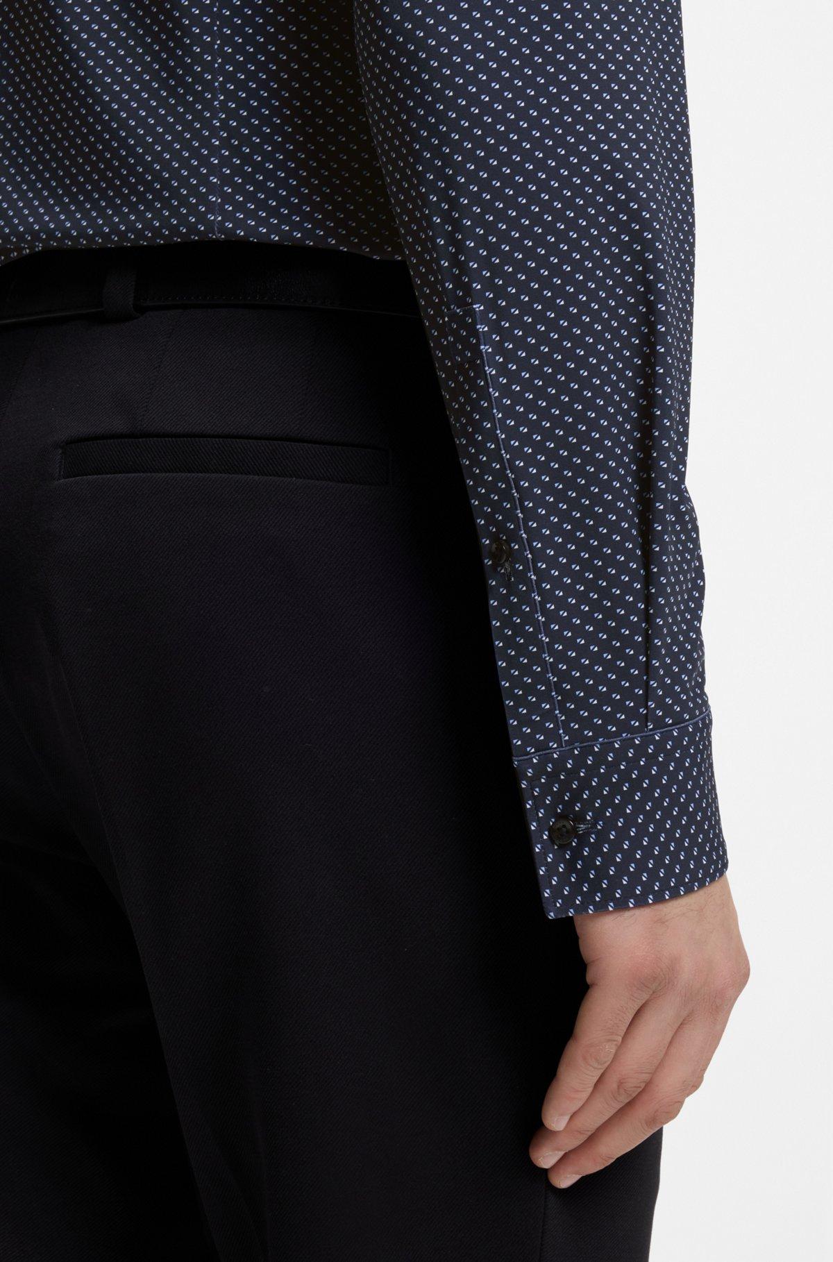 Printed slim-fit shirt in performance-stretch jersey Product Image
