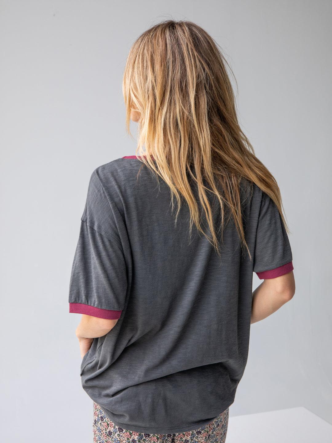 Ringer Oversized Tee Shirt Product Image