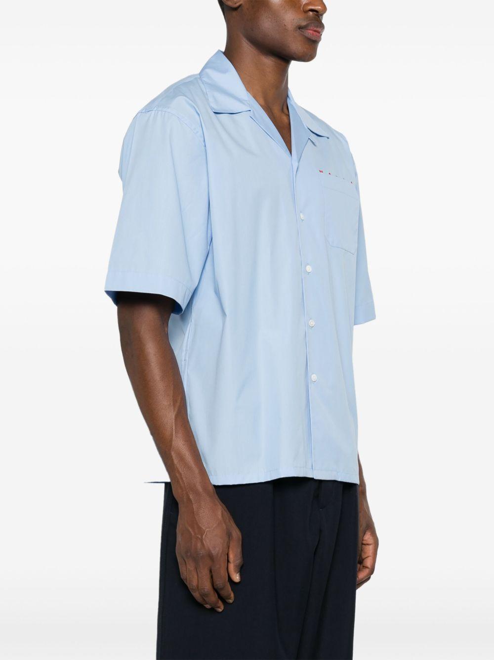 logo-print poplin shirt Product Image