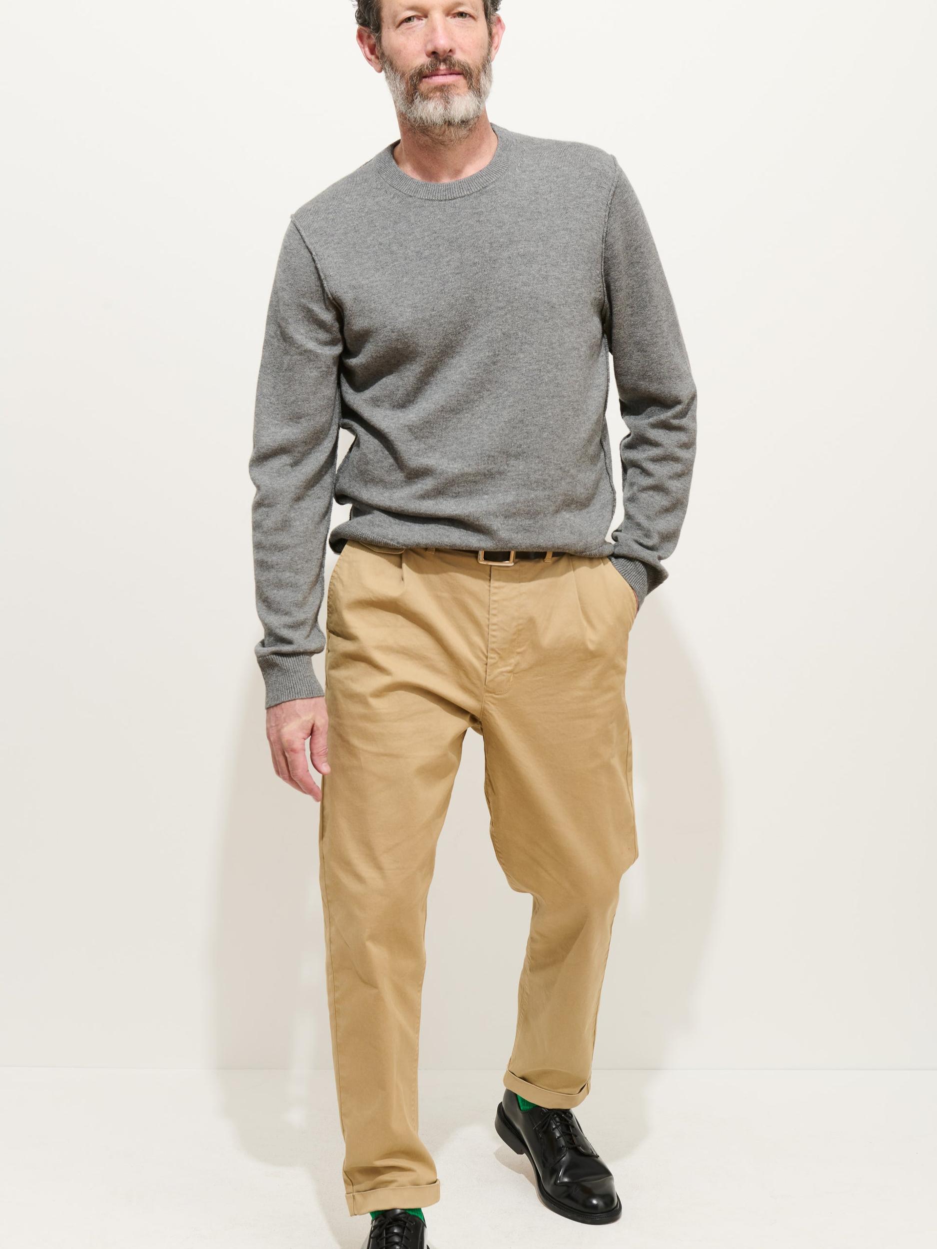 Reverse Seam Crew In Wool Cotton Product Image