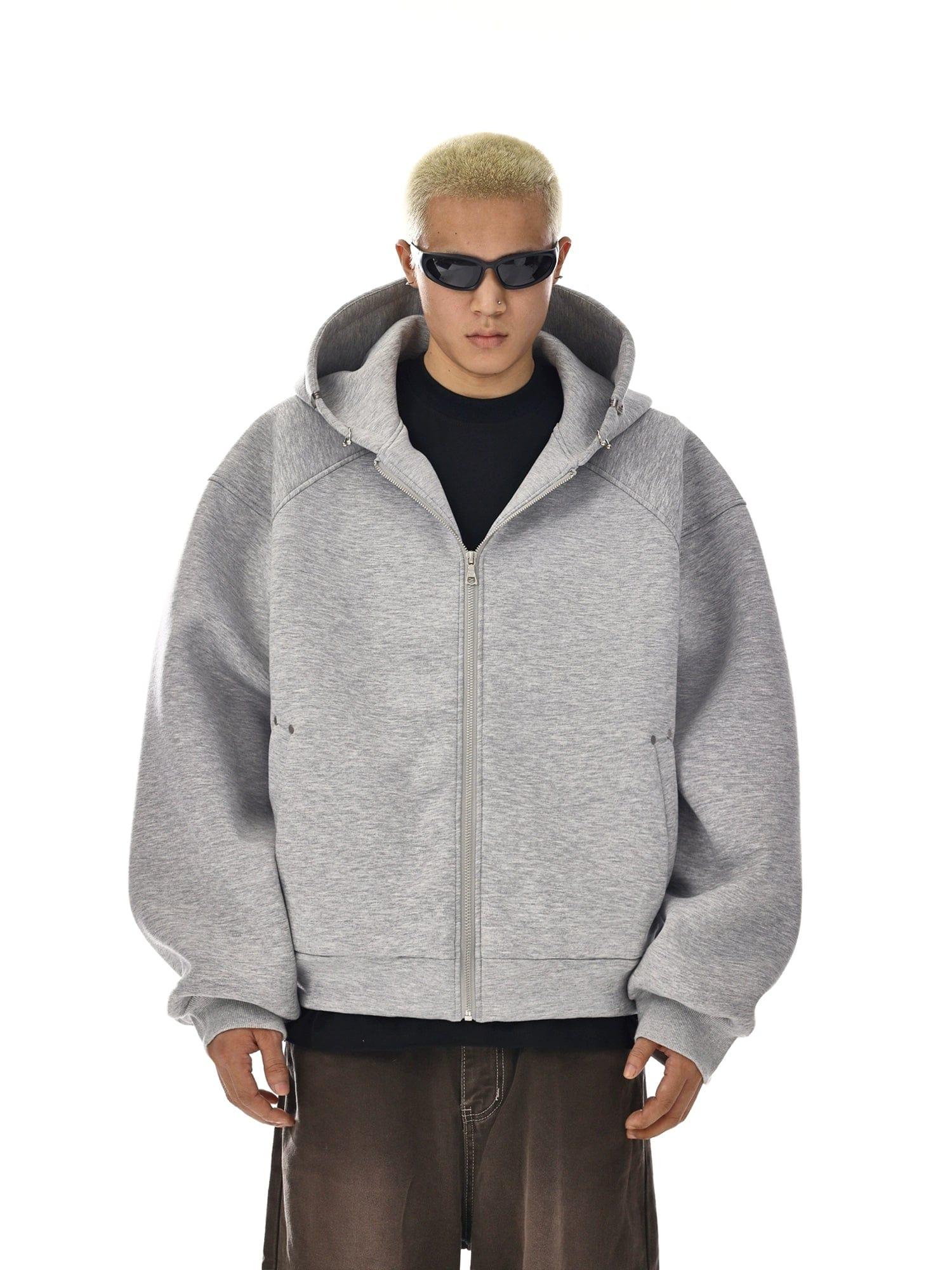RT No. 12121 DARK GRAY HEAVY ZIP-UP HOODIE Product Image